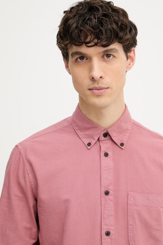 Marc O'Polo koszula męska bawełniana różowy 5000008064