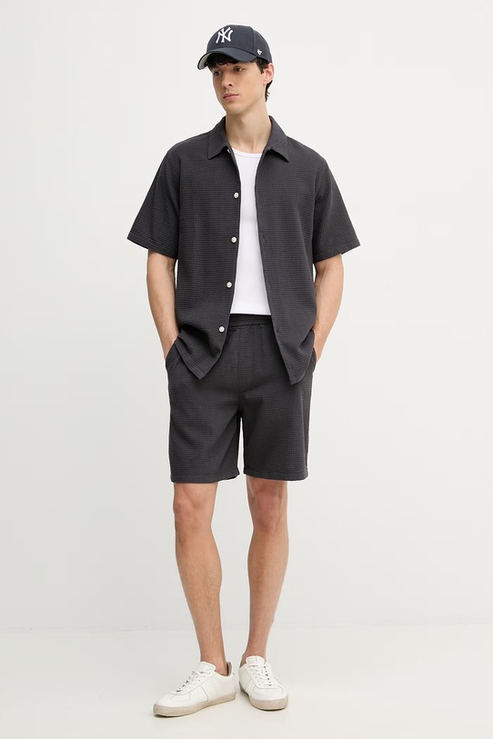 Marc O'Polo koszula męska bawełniana 5000008176 czarny SS26