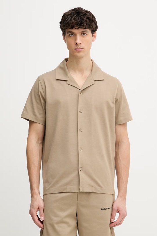 Marc O'Polo koszula męska bawełniana beżowy 5000008251