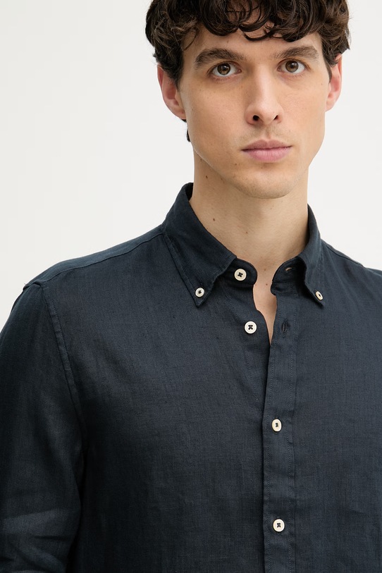 Marc O'Polo koszula męska lniana granatowy 5000012782