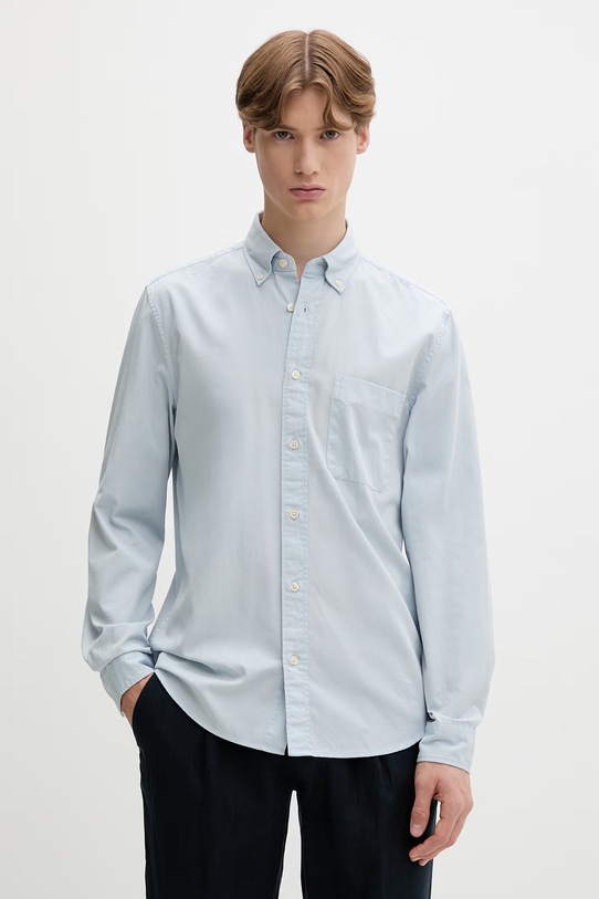 Marc O'Polo πουκάμισο Ανδρικό βαμβακερό μπλε 5000012786