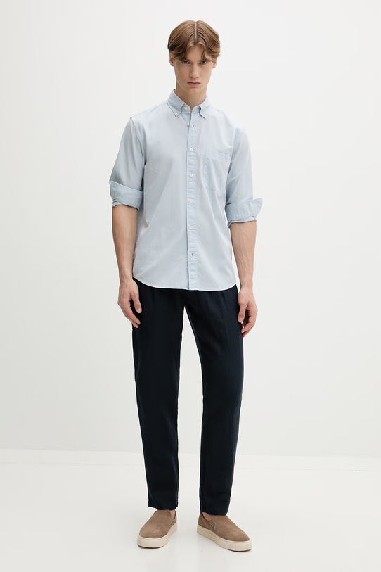 Marc O'Polo πουκάμισο Ανδρικό βαμβακερό 5000012786 μπλε SS26