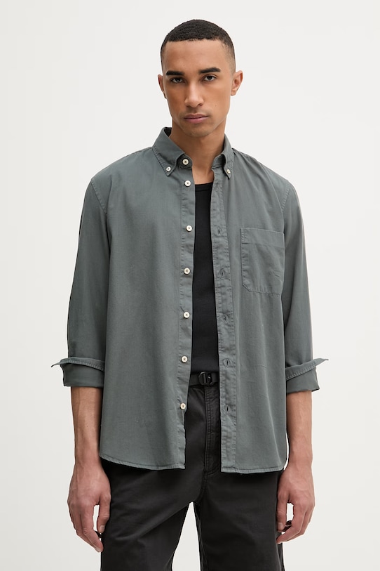 Marc O'Polo koszula męska bawełniana zielony 5000012786