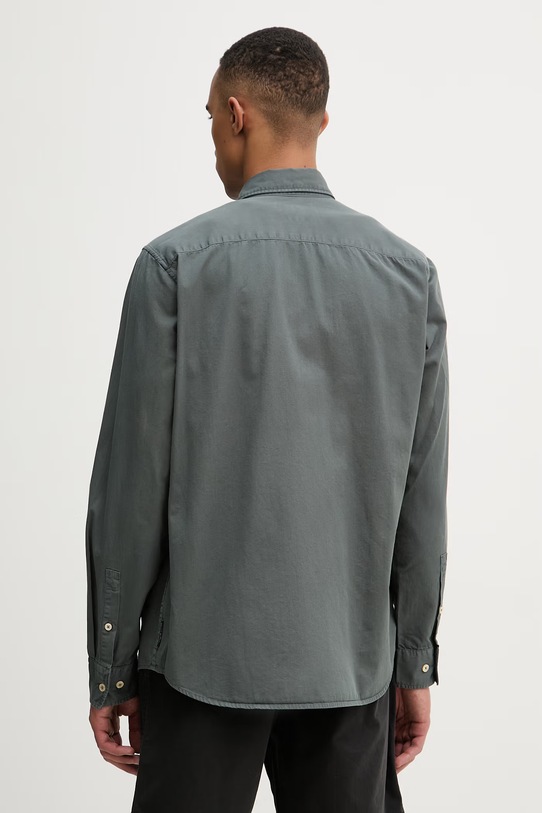 Odzież Marc O'Polo koszula męska bawełniana 5000012786 zielony