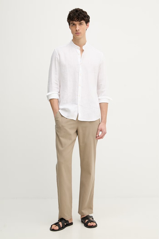 Marc O'Polo koszula męska lniana 5000012792 biały SS26