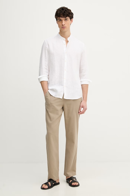 Marc O'Polo koszula męska lniana 5000012792 biały SS26