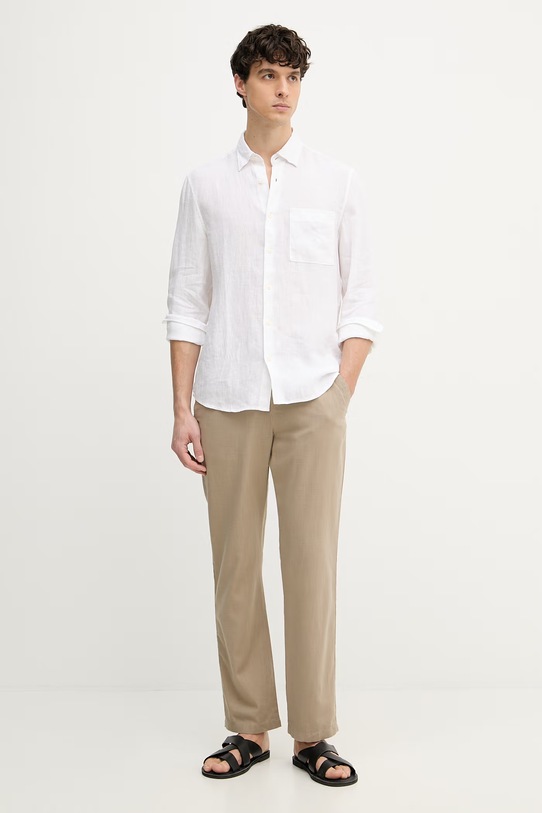 Marc O'Polo koszula męska lniana 5000012797 biały SS26