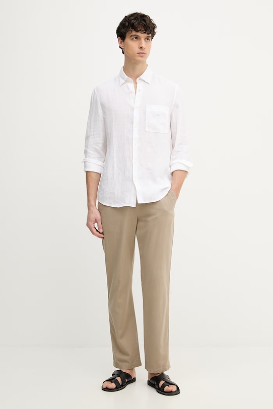 Marc O'Polo koszula męska lniana 5000012797 biały SS26