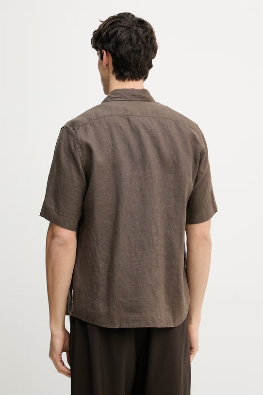 Odzież Marc O'Polo koszula męska lniana 5000012798 brązowy