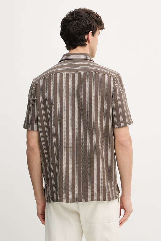 Odzież Marc O'Polo koszula męska bawełniana 5000012800 brązowy