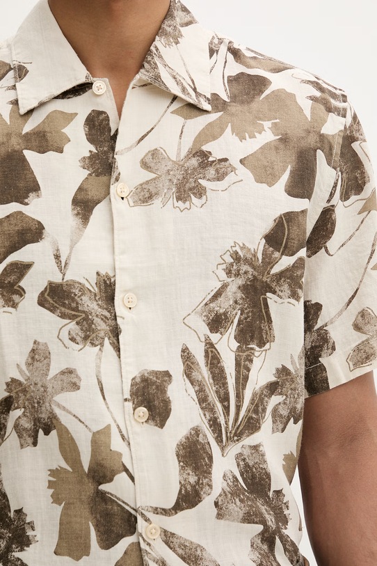 Marc O'Polo koszula męska lniana 5000012802 beżowy