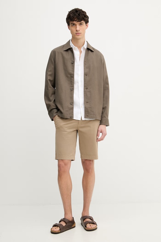 Marc O'Polo koszula męska lniana 5000012803 biały SS26