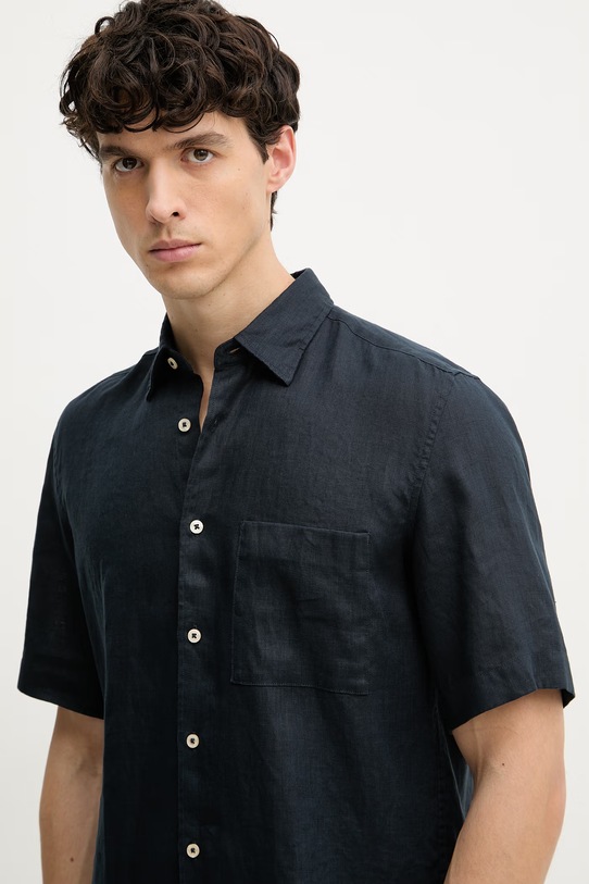 Marc O'Polo koszula męska lniana granatowy 5000012803