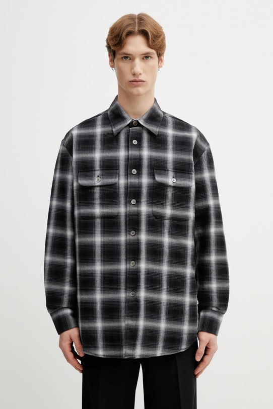 Our Legacy koszula bawełniana Moss casual czarny M2262MS