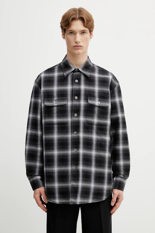 Bavlnená košeľa Our Legacy Moss relaxed čierna M2262MS