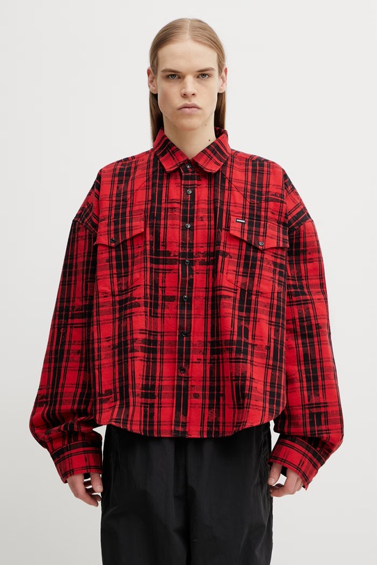 VETEMENTS koszula Cowboy Flannel pozostałe czerwony ME76FS055RB