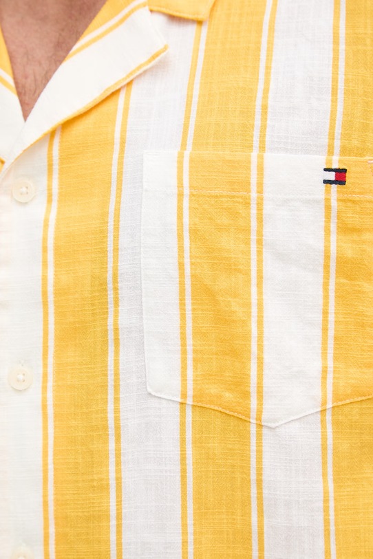 Tommy Hilfiger cămașă bărbați din bumbac UM0UM03814 galben