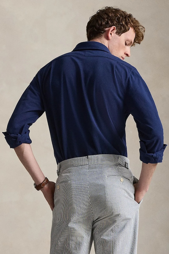 Polo Ralph Lauren koszula bawełniana 710A12399 niebieski SS26