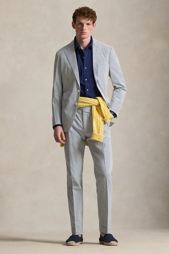 Odzież Polo Ralph Lauren koszula bawełniana 710A12399 niebieski