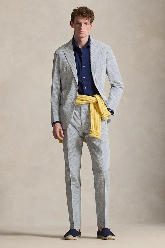 Odzież Polo Ralph Lauren koszula bawełniana 710A12399 niebieski