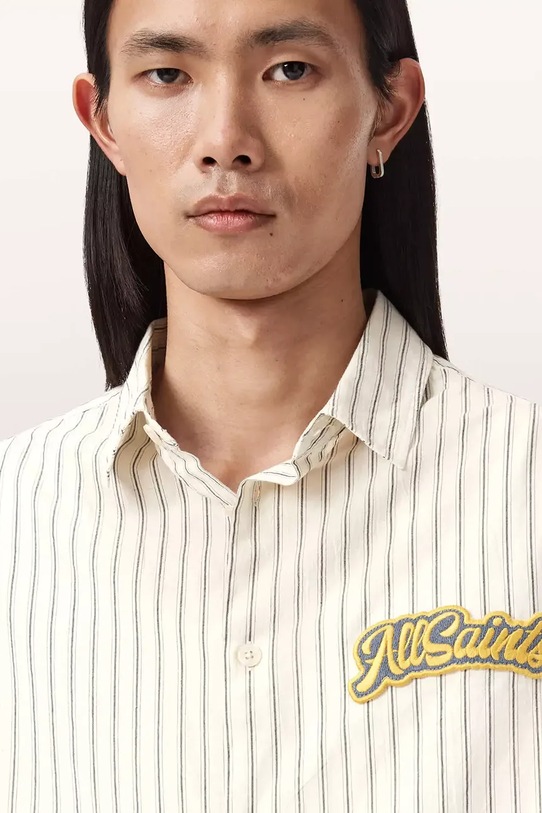 AllSaints koszula bawełniana SAMUEL biały M001SE