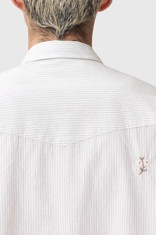 Памучна риза AllSaints PORTMAN M024SE