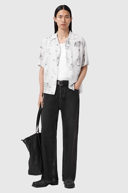 Abbigliamento AllSaints camicia con lino TERRA M049SE beige