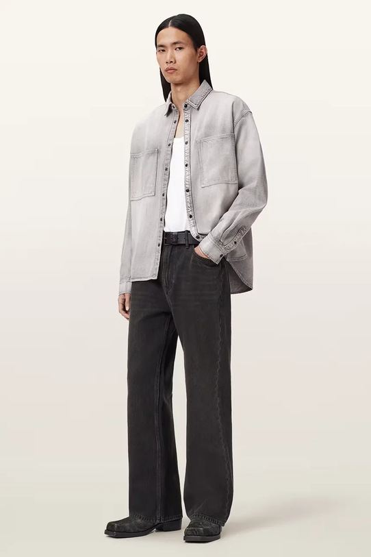 Odzież AllSaints koszula jeansowa AL M088SD szary
