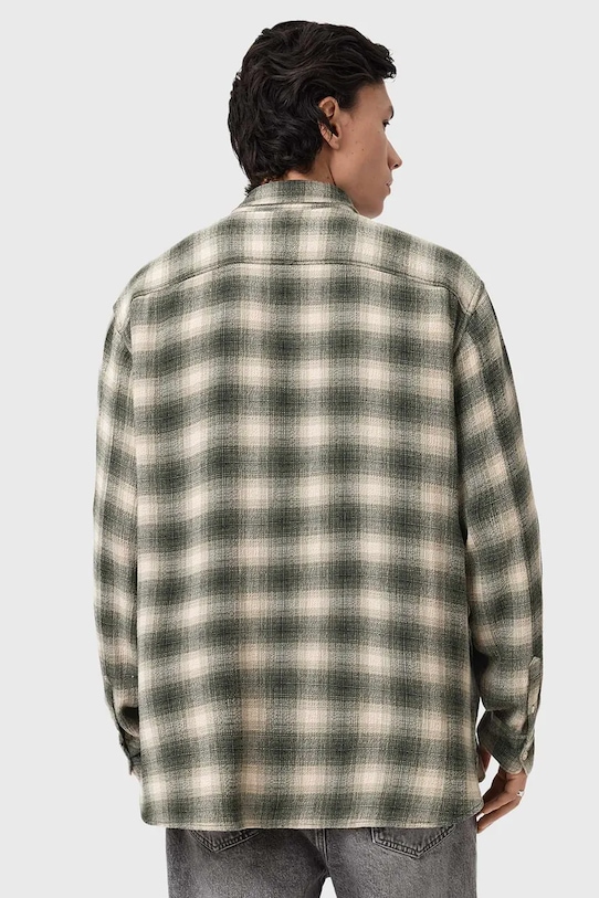 AllSaints koszula męska LUMLEY M034SE zielony SS26