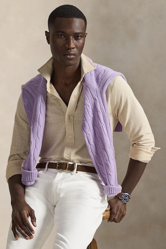 Polo Ralph Lauren koszula bawełniana 710B13492 beżowy