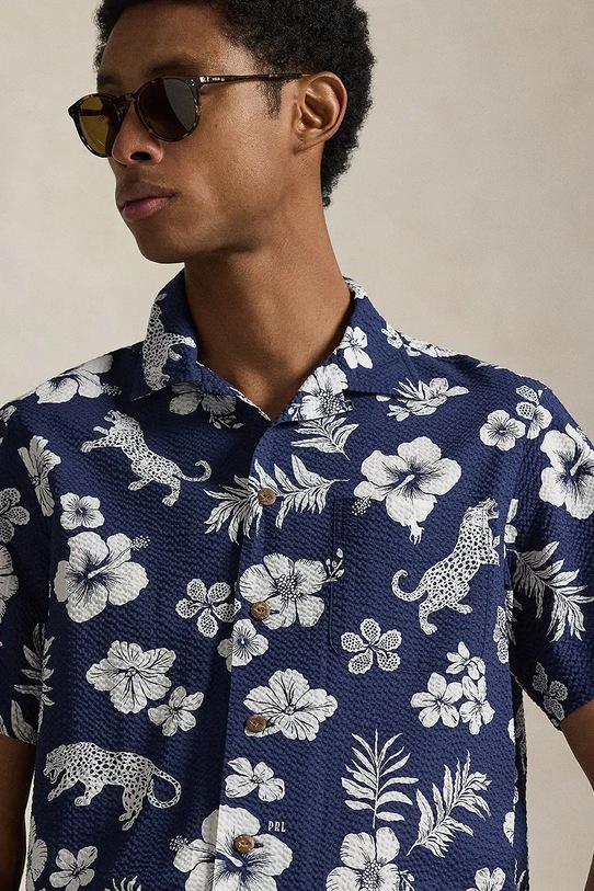 Polo Ralph Lauren koszula męska bawełniana fioletowy 710B13794