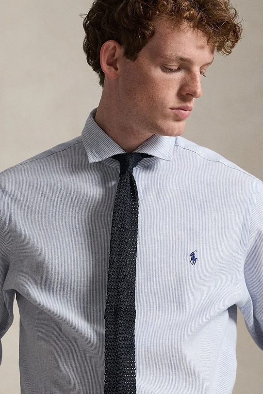 Polo Ralph Lauren košeľa pánska s bavlnou 710B16697 modrá