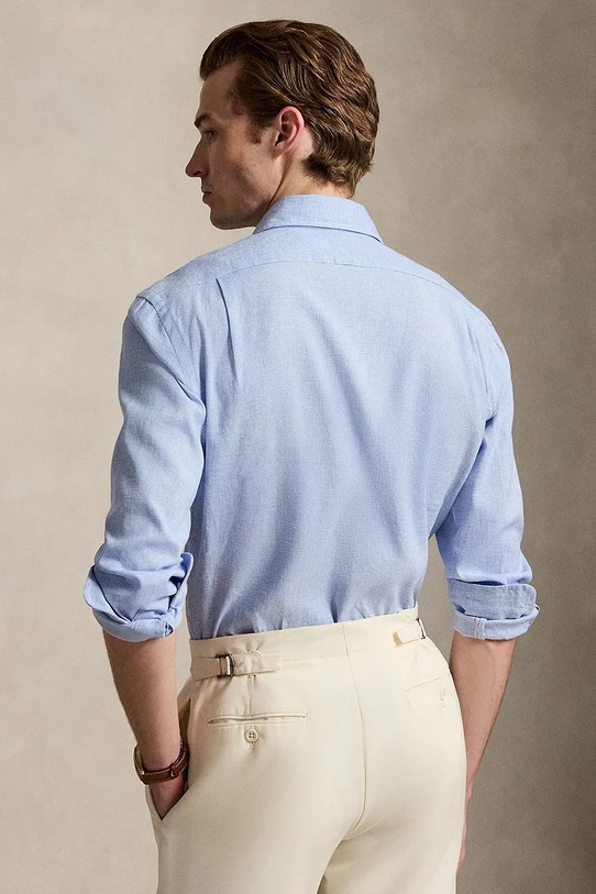 Polo Ralph Lauren košeľa pánska ľanová 710B16698 modrá SS26