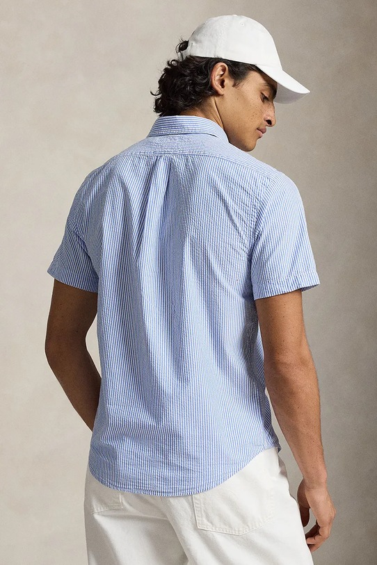 Polo Ralph Lauren риза мъжка памучна 710B21346 син SS26