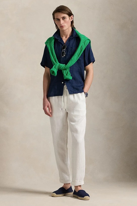 Одяг Сорочка з льону Polo Ralph Lauren 710966421 темно-синій