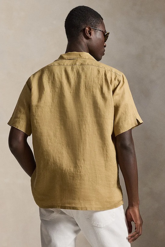 Polo Ralph Lauren koszula lniana 710966421 brązowy SS26