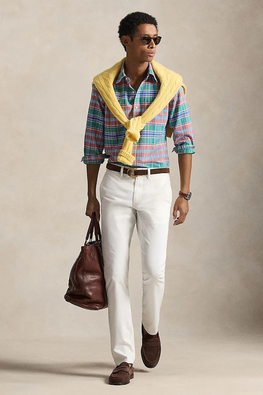 Odzież Polo Ralph Lauren koszula bawełniana 710P00629 pomarańczowy