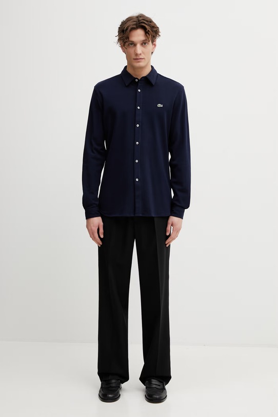 Lacoste koszula bawełniana CH0214 granatowy