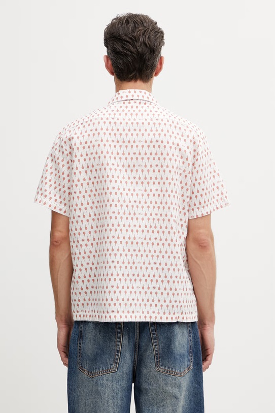 Odzież Lacoste koszula męska z lnem CH0532 biały