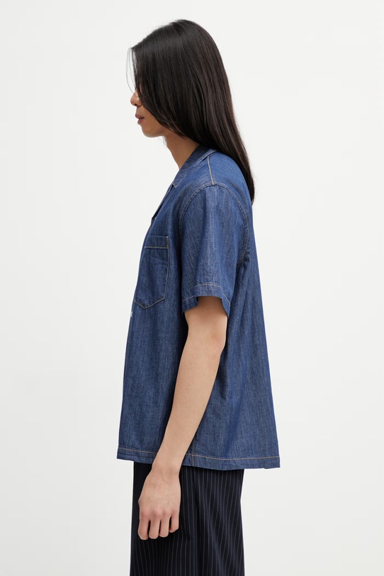 Lacoste camicia in cotone da uomo CH1869 blu SS26