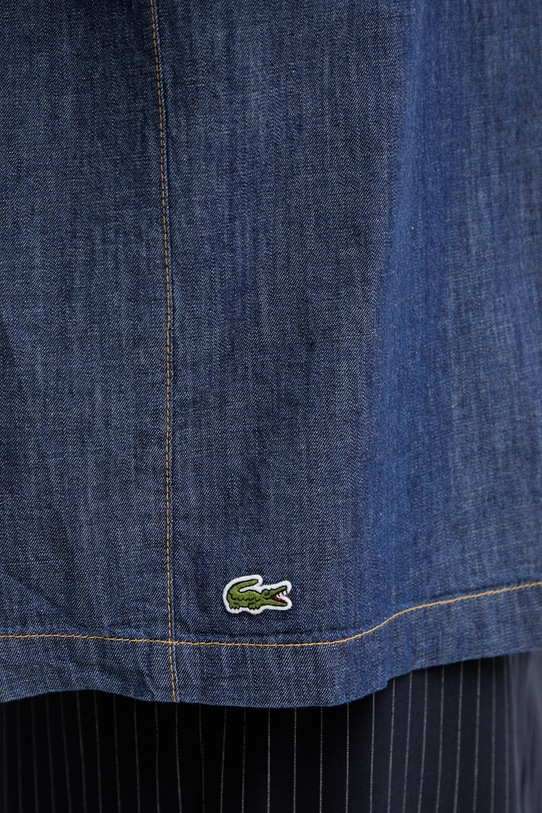 Lacoste camicia in cotone da uomo blu CH1869