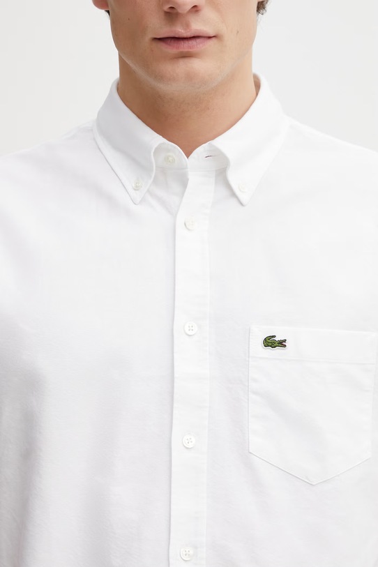 Lacoste koszula bawełniana biały CH1917