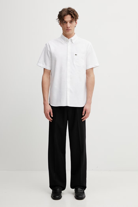 Lacoste koszula bawełniana CH1917 biały