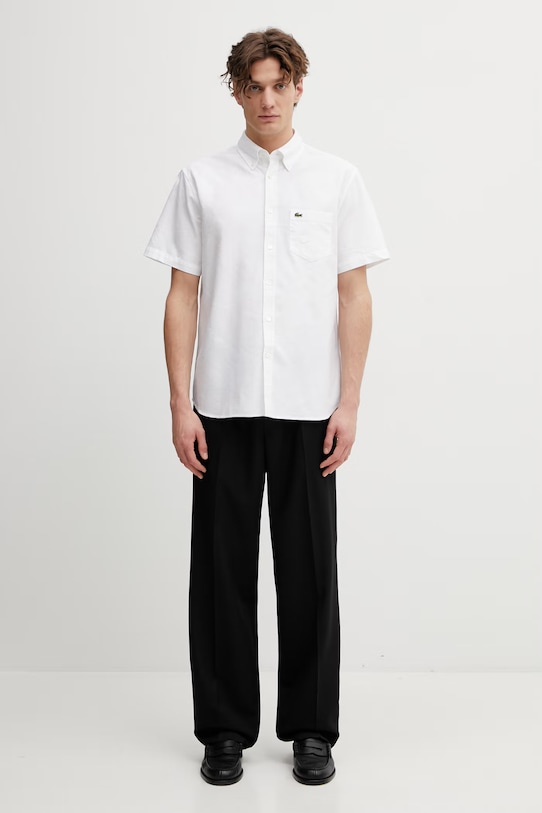 Lacoste koszula bawełniana CH1917 biały