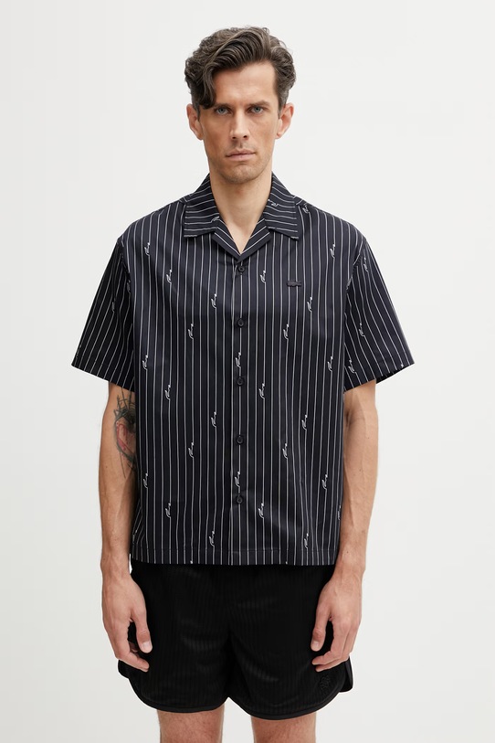 Lacoste koszula bawełniana męska czarny CH2343