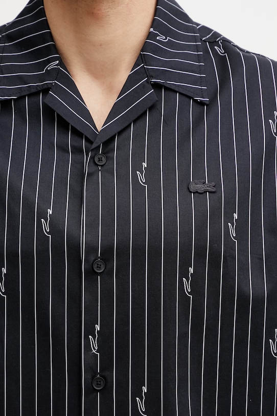 Lacoste koszula bawełniana męska czarny CH2343