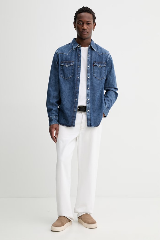 Levi's košile pánská džínová BARSTOW WESTERN STANDARD 85744.0117 modrá SS26