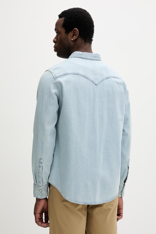 Odzież Levi's koszula męska jeansowa BARSTOW WESTERN STANDARD 85744.0118 niebieski