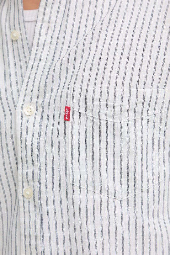 Levi's koszula z dodatkiem lnu SUNSET 1 POCKET STANDARD 85746.0206 biały