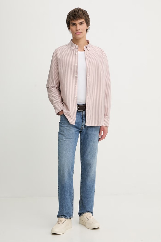 Levi's koszula bawełniana AUTHENTIC BUTTON DOWN A7210.0055 różowy SS26